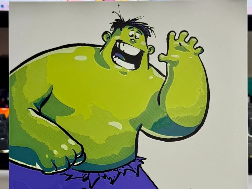 HueForge model: Hulk Toddler Hueforge by Strata Prints