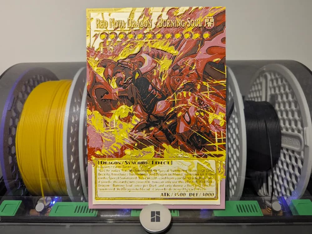 Red Nova Dragon Overframe Hueforge - Yugioh by Razel HueForge model: Red Nova Dragon Overframe Hueforge - Yugioh by Razel