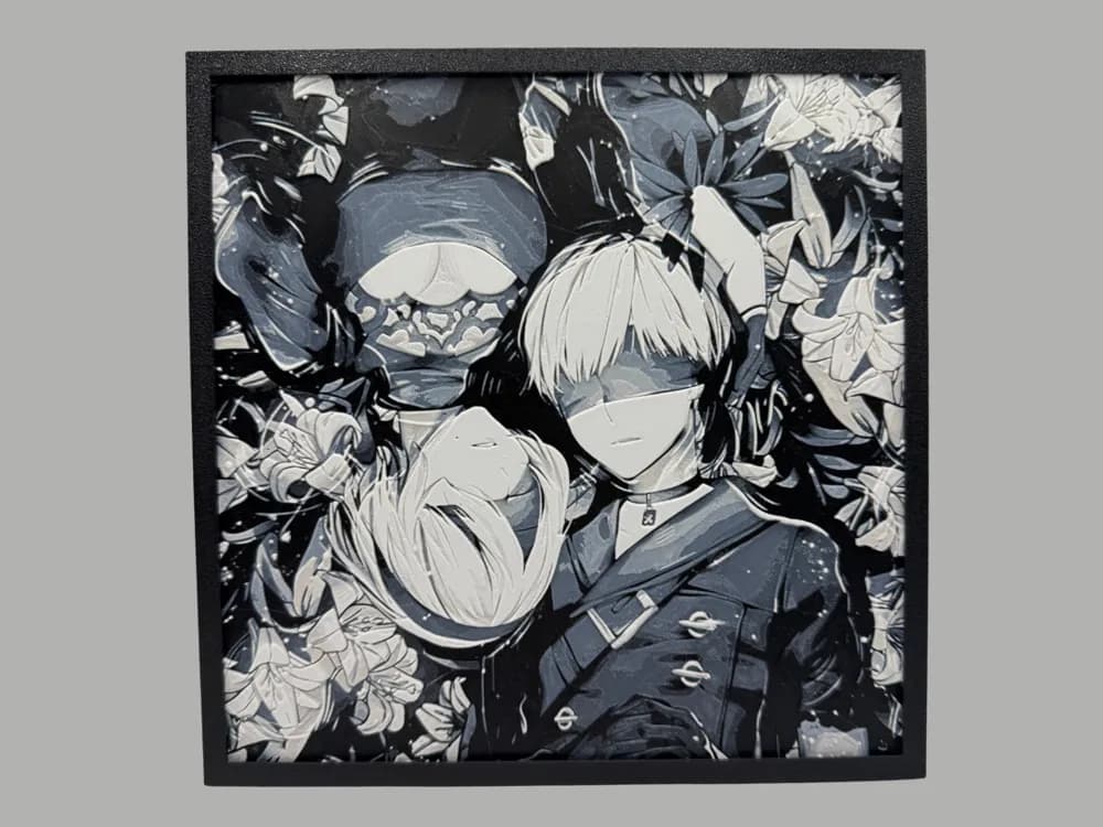 2B and 9S - NieR: Automata #2 by Canadian Gamer HueForge model: 2B and 9S - NieR: Automata #2 by Canadian Gamer