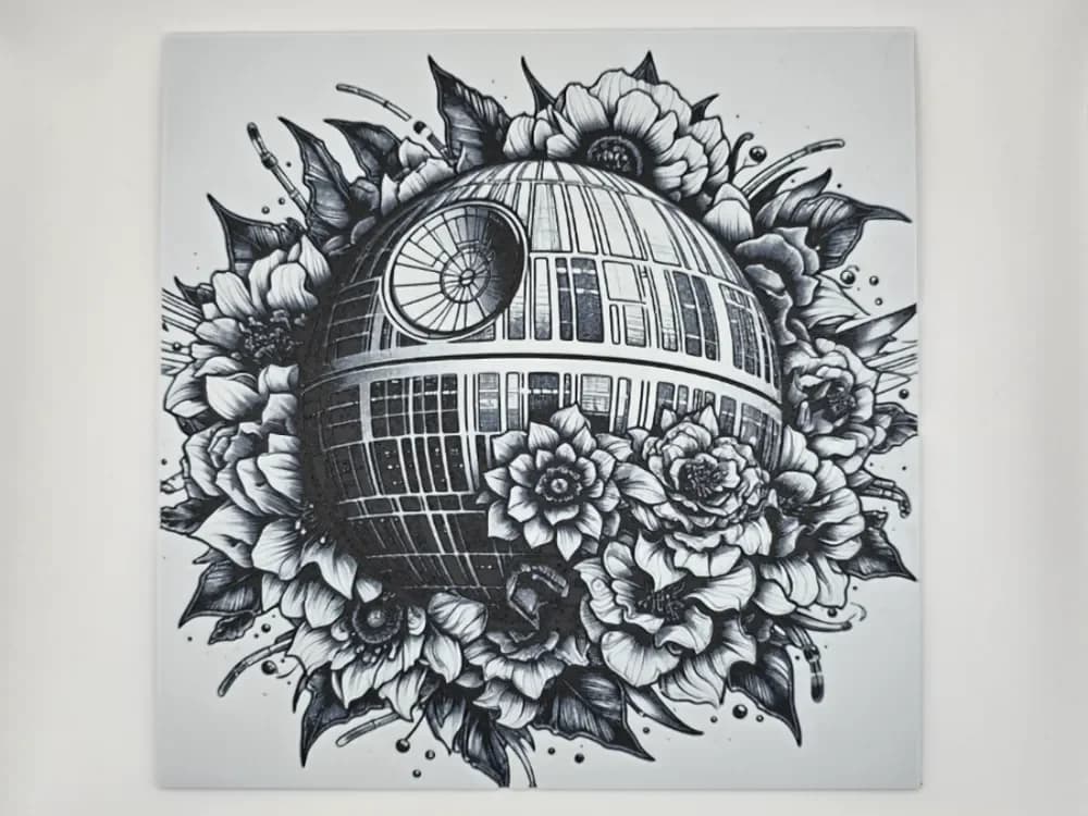 Death Star Flowers Star Wars by Kactus Fpv HueForge model: Death Star Flowers Star Wars by Kactus Fpv