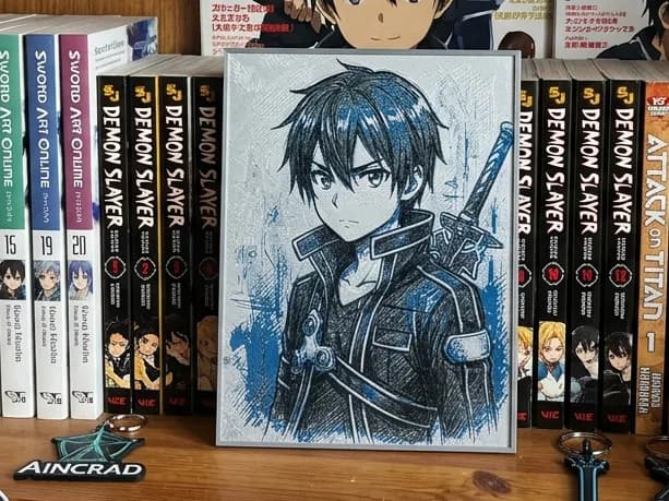 Kirito - Sword Art Online - HueForge by keko HueForge model: Kirito - Sword Art Online - HueForge by keko