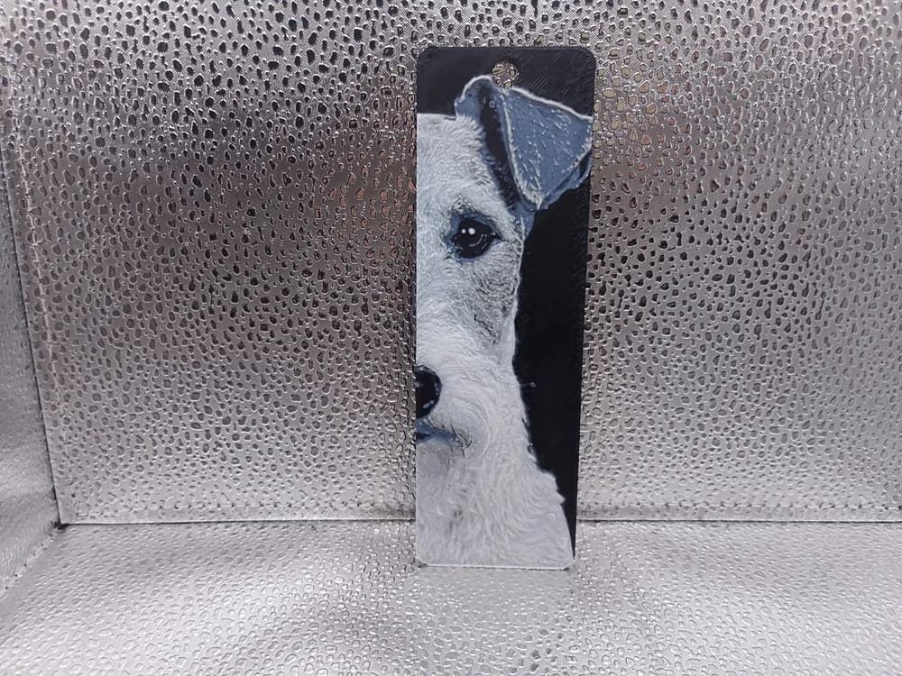 Fox Terrier Bookmark - HueForge by Borishotch Industries HueForge model: Fox Terrier Bookmark - HueForge by Borishotch Industries