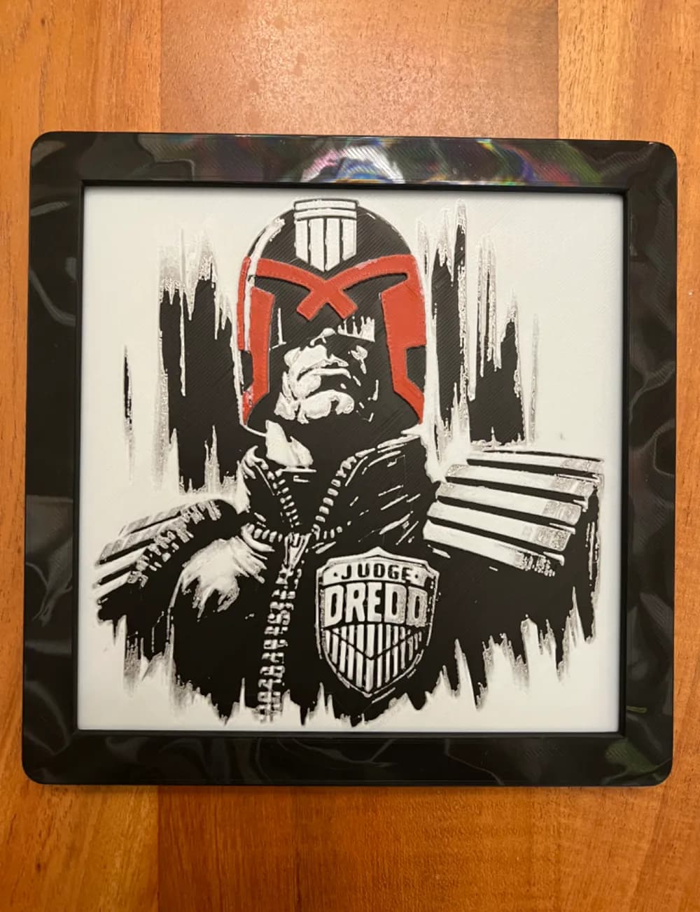 Judge Dredd by JustBe 3D Printing HueForge model: Judge Dredd by JustBe 3D Printing
