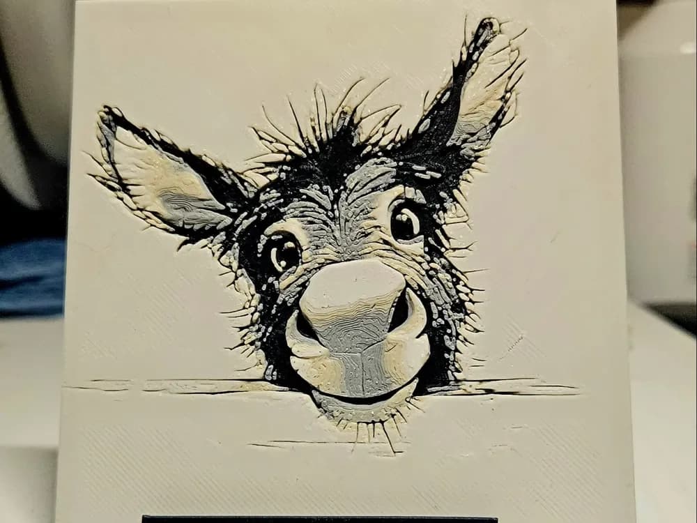 Funny Donkey by Mano's 3d_Art HueForge model: Funny Donkey by Mano's 3d_Art