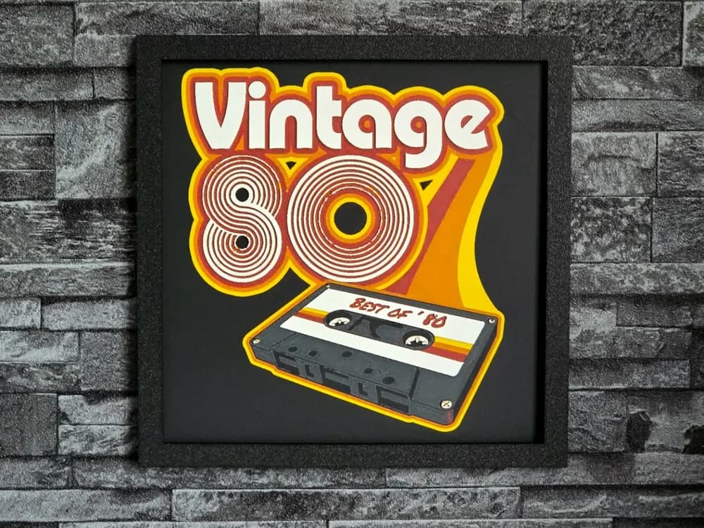 Hueforge Vintage Best Of 80 by StefBull85 HueForge model: Hueforge Vintage Best Of 80 by StefBull85