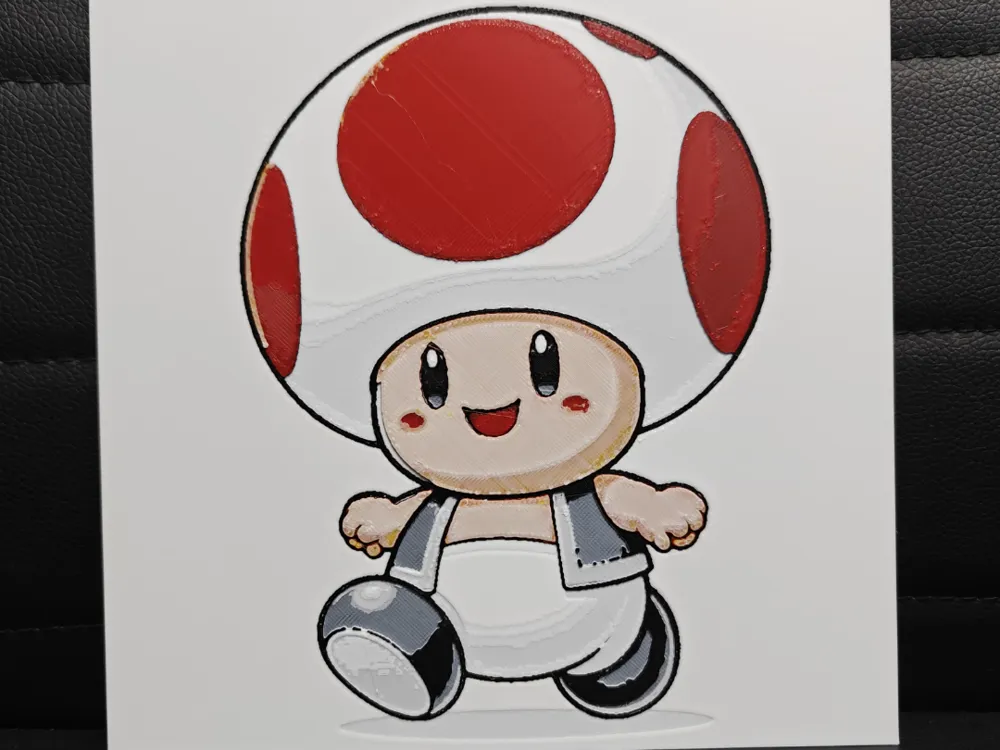 HueForge model: Toad Super Mario by TheHueforgeLady
