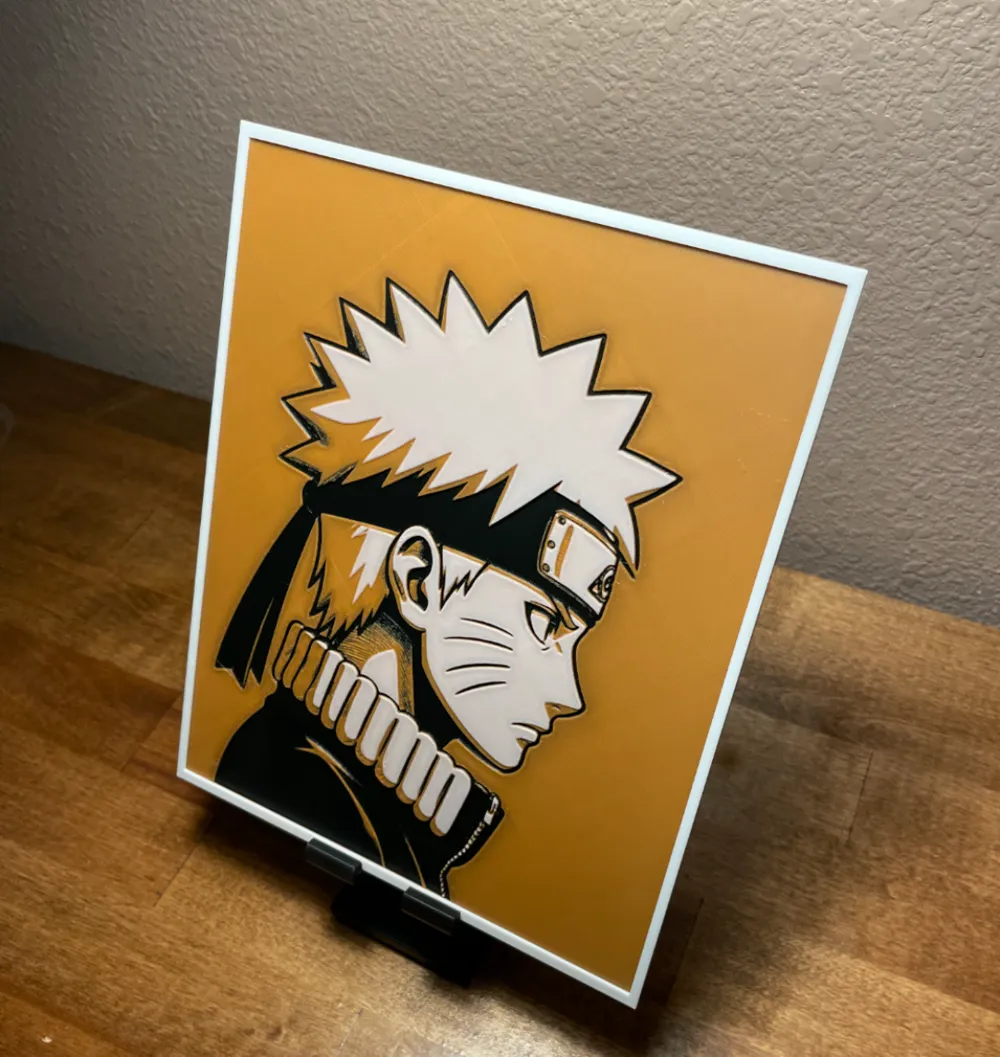 HueForge model: Hueforge - Naruto - Side View by Cloudy Nostalgia