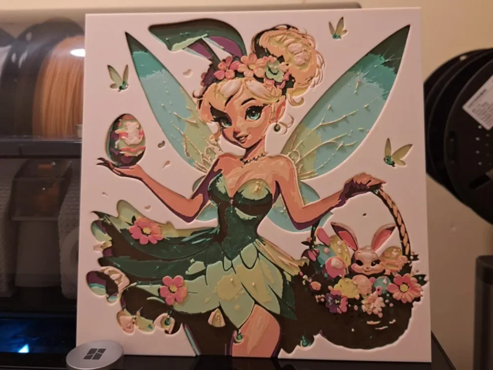 Tinkerbell easter - hueforge by 3dGlow HueForge model: Tinkerbell easter - hueforge by 3dGlow