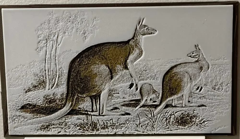 Kangaroos (Macropus Rufus) - Hueforge Print by cyanidesugar HueForge model: Kangaroos (Macropus Rufus) - Hueforge Print by cyanidesugar