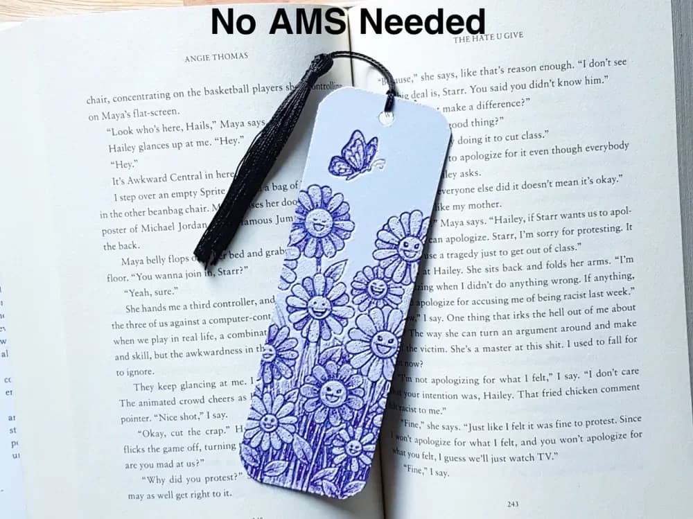 Happy Face Flowers Bookmark, Hueforge. by Dame Jo HueForge model: Happy Face Flowers Bookmark, Hueforge. by Dame Jo