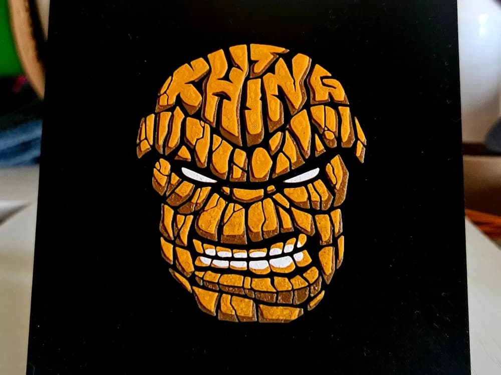 Thing letters Fantastic Four by Mano's 3d_Art HueForge model: Thing letters Fantastic Four by Mano's 3d_Art