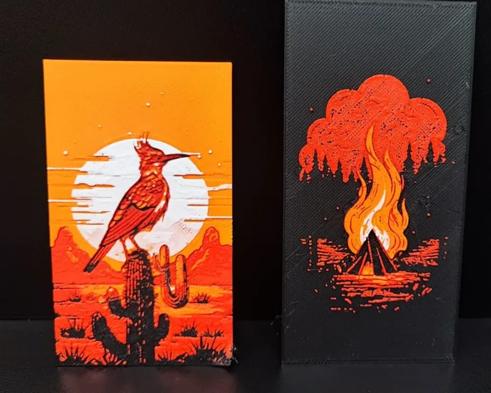 Nature Stickers by Garuda3D HueForge model: Nature Stickers by Garuda3D