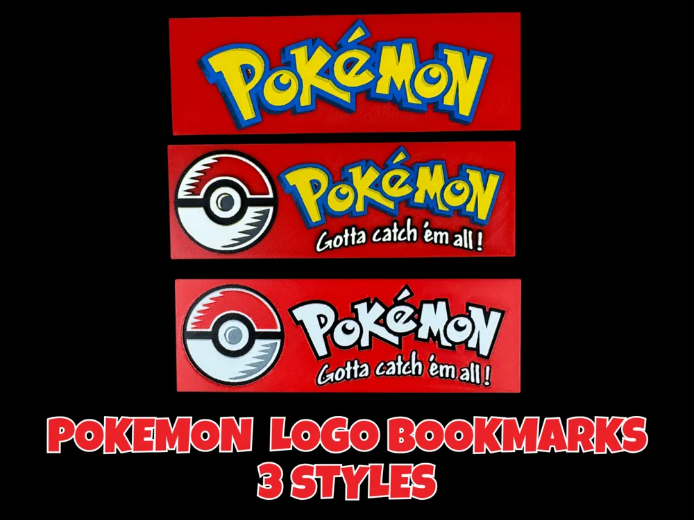 HueForge model: Pokemon Logo Bookmarks by Canadian Gamer