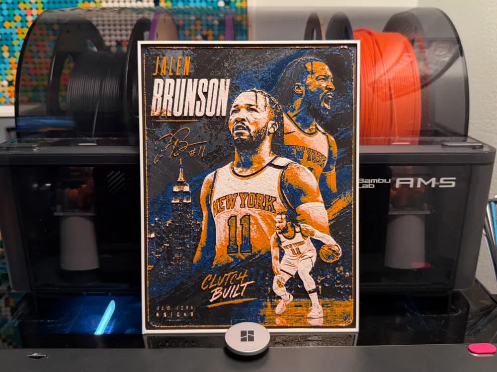 Knicks - Jalen Brunson Player Card HueForge Knicks - Jalen Brunson Player Card HueForge