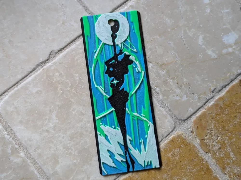 Sailor Neptune Bookmark - Hueforge by suaimondi HueForge model: Sailor Neptune Bookmark - Hueforge by suaimondi
