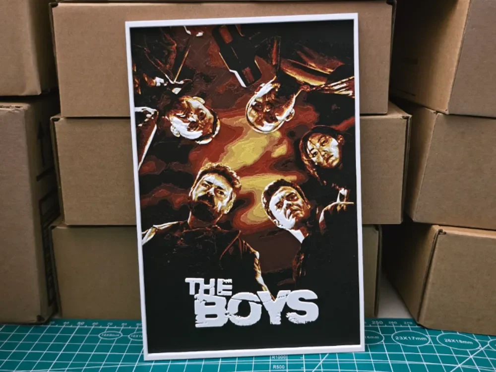 The Boys Poster - Hueforge Art by Lumpy3D HueForge model: The Boys Poster - Hueforge Art by Lumpy3D