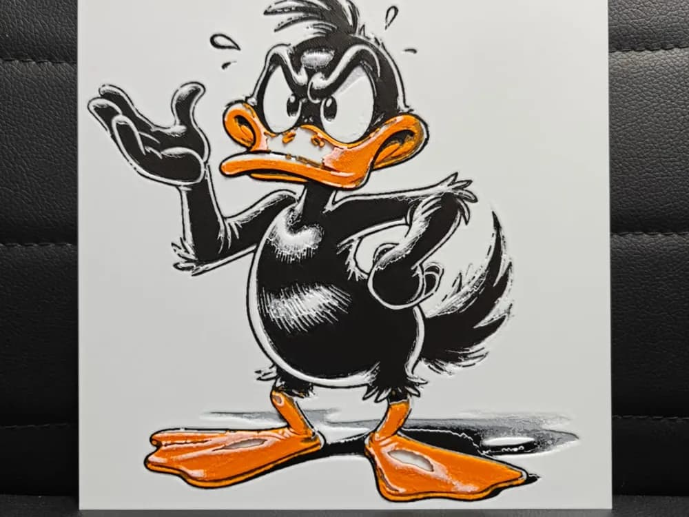Daffy Duck by TheHueforgeLady HueForge model: Daffy Duck by TheHueforgeLady