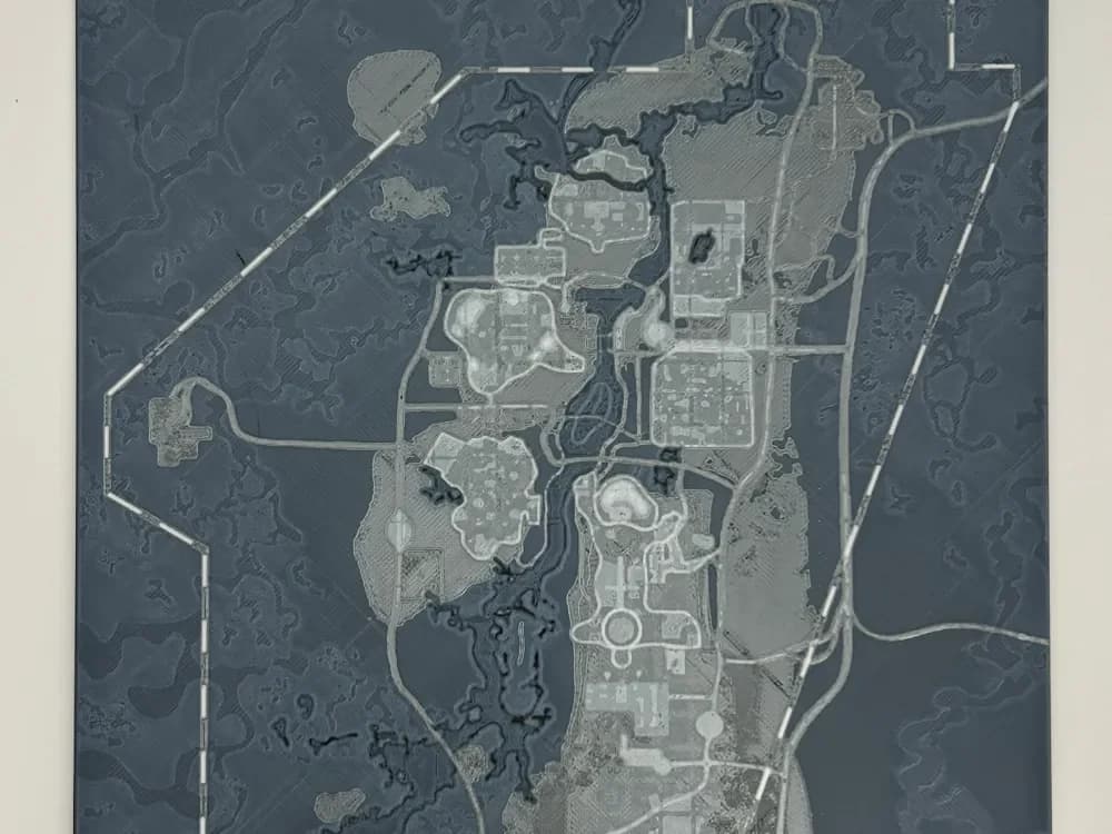 Fallout 4 Nuka World Map HueForge