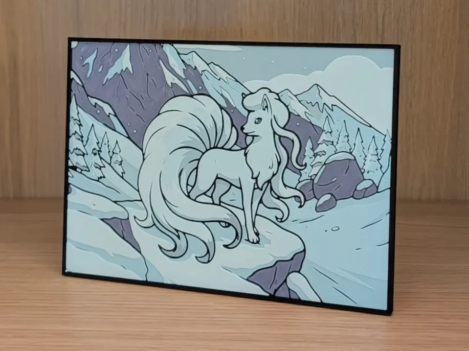 Alolan Ninetales Hueforge & Frame Alolan Ninetales Hueforge & Frame