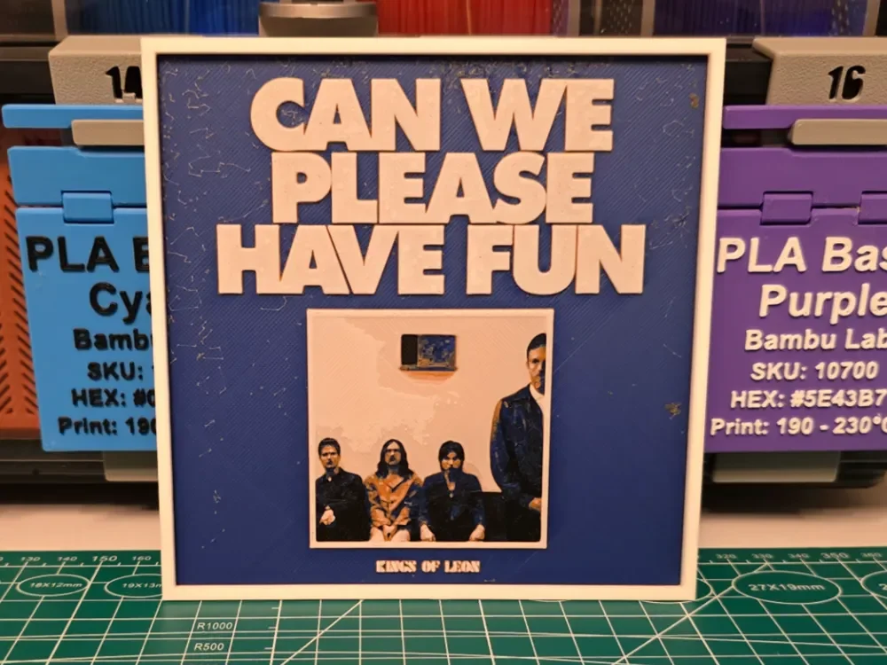 Kings of Leon "Can We Please Have Fun" Album Art by Lumpy3D HueForge model: Kings of Leon "Can We Please Have Fun" Album Art by Lumpy3D
