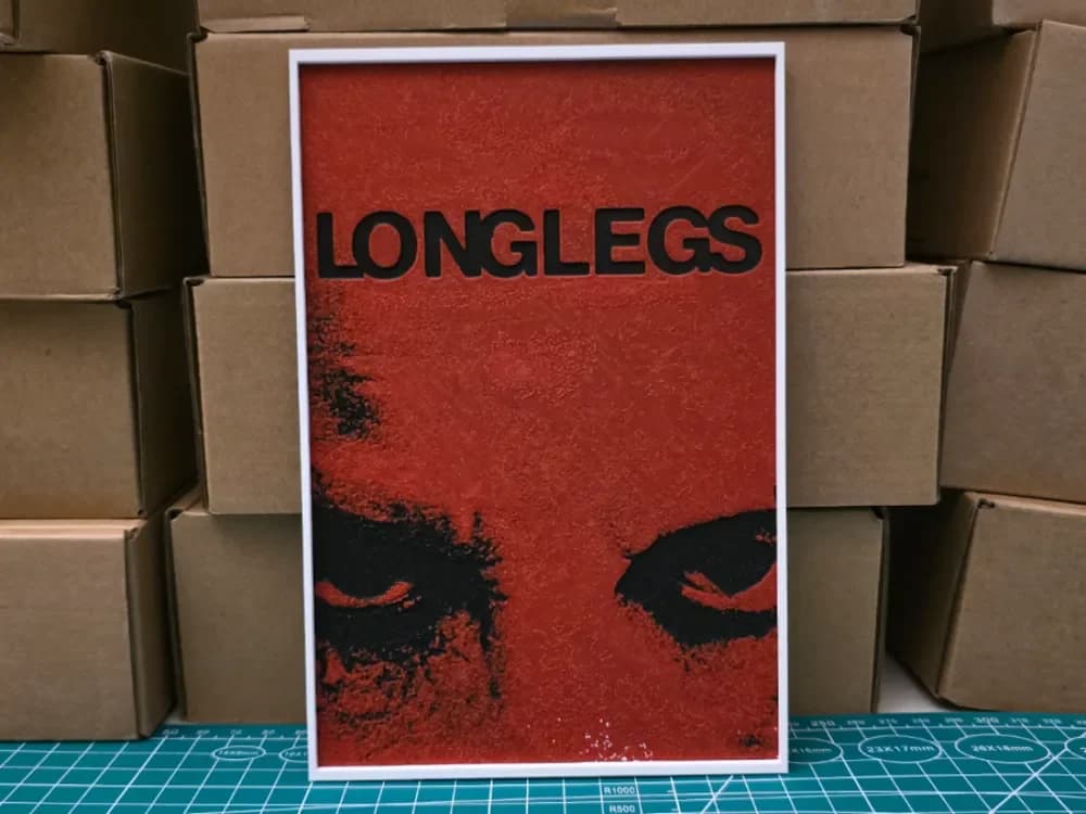 Longlegs Movie Poster - Hueforge Art by Lumpy3D HueForge model: Longlegs Movie Poster - Hueforge Art by Lumpy3D
