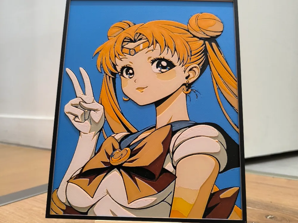 Sailor Moon by Dark behelit HueForge model: Sailor Moon by Dark behelit