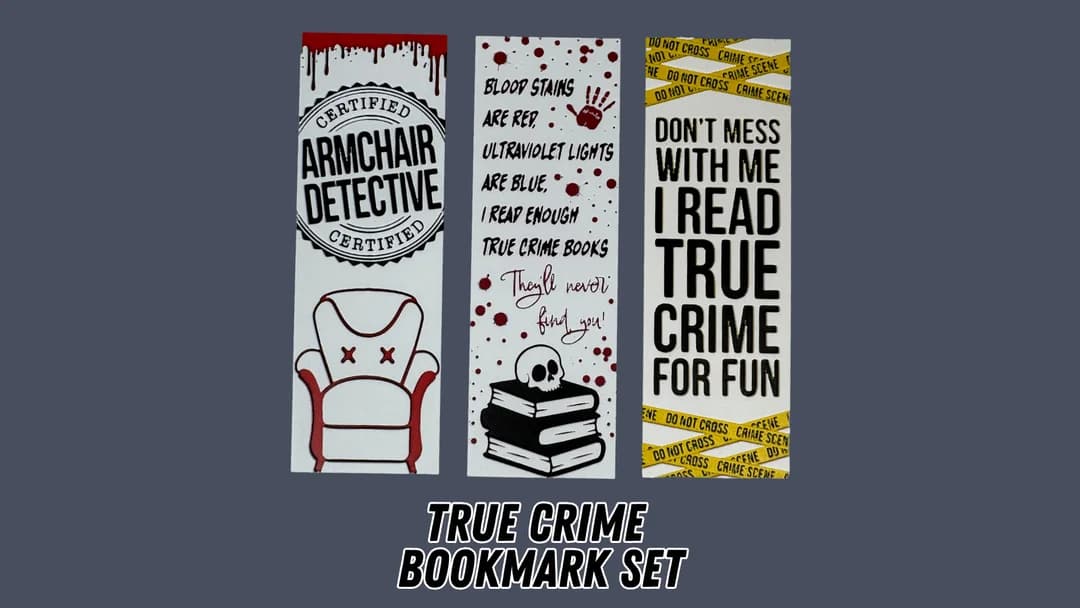 True Crime Bookmark Set by Canadian Gamer HueForge model: True Crime Bookmark Set by Canadian Gamer