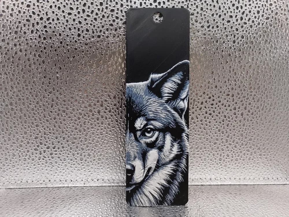 Wolfspitz (Keeshond) Bookmark – Hueforge by Borishotch Industries HueForge model: Wolfspitz (Keeshond) Bookmark – Hueforge by Borishotch Industries