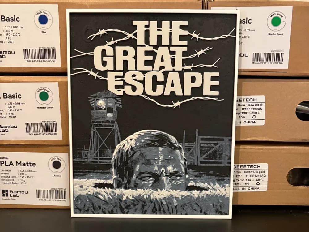 The Great Escape CC Hueforge by Estiv HueForge model: The Great Escape CC Hueforge by Estiv