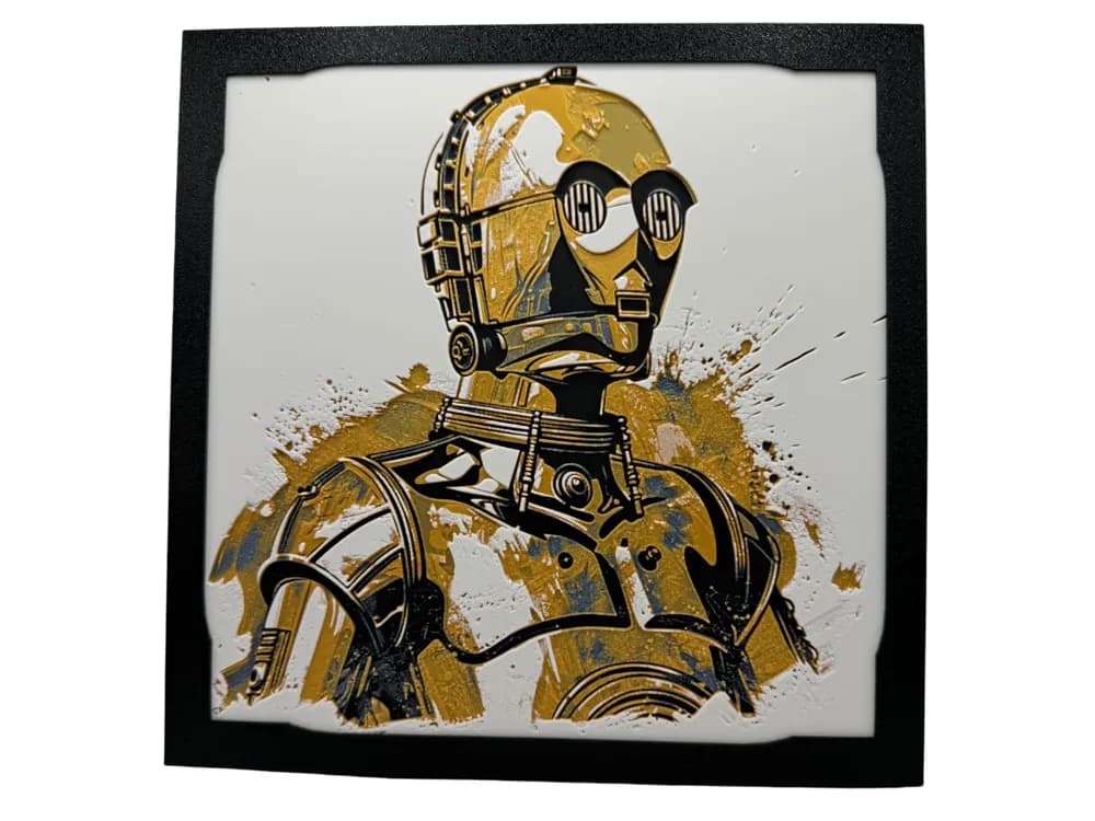 C3PO - Star Wars Hueforge by Canadian Gamer HueForge model: C3PO - Star Wars Hueforge by Canadian Gamer