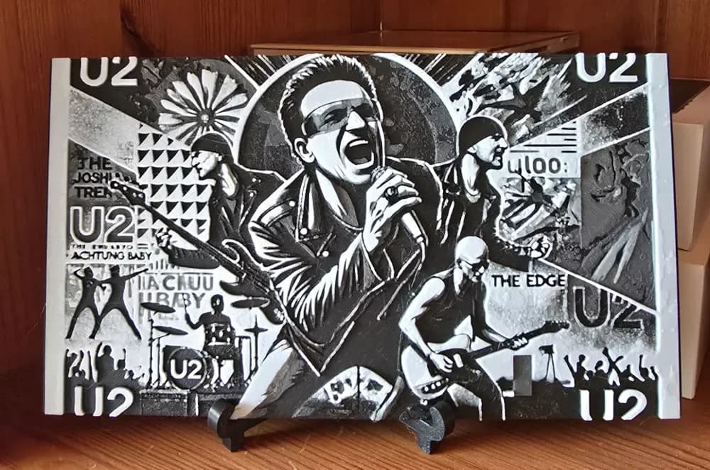 U2 Bono Hueforge by Kactus Fpv HueForge model: U2 Bono Hueforge by Kactus Fpv