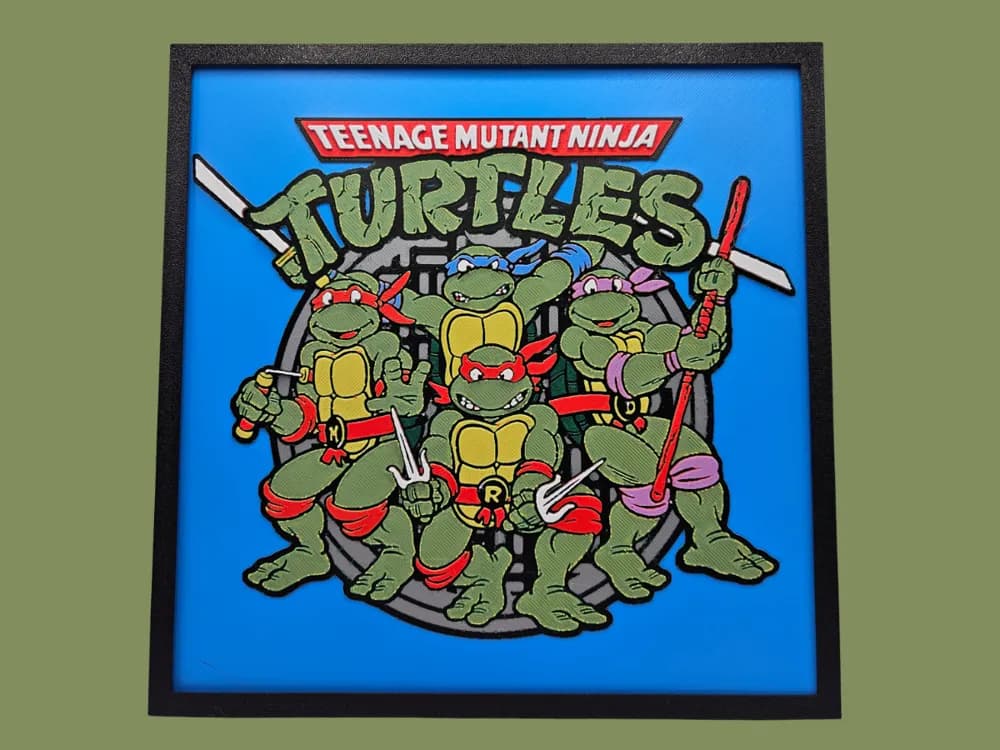 Teenage Mutant Ninja Turtles (1980s) by BusyKikiBee HueForge model: Teenage Mutant Ninja Turtles (1980s) by BusyKikiBee