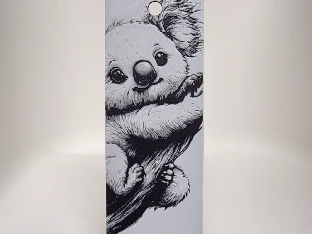 Koala Bear Bookmark by Morganja HueForge model: Koala Bear Bookmark by Morganja