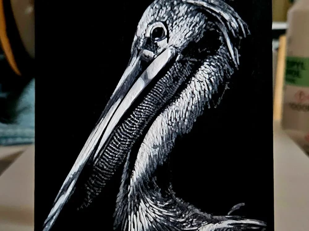 Pelican by Mano's 3d_Art HueForge model: Pelican by Mano's 3d_Art
