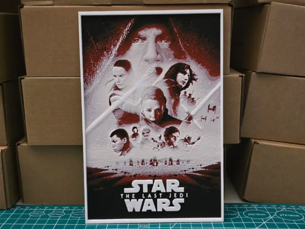 Star Wars VIII The Last Jedi - Hueforge Art by Lumpy3D HueForge model: Star Wars VIII The Last Jedi - Hueforge Art by Lumpy3D