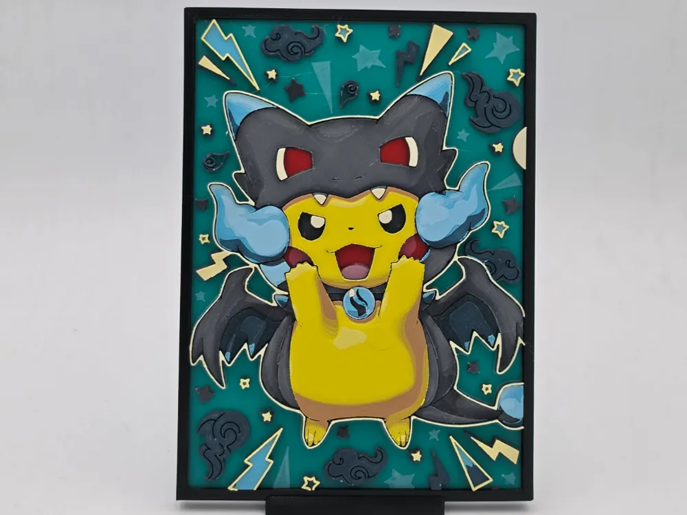 Pikachu Poncho Charizard X Hueforge Pikachu Poncho Charizard X Hueforge