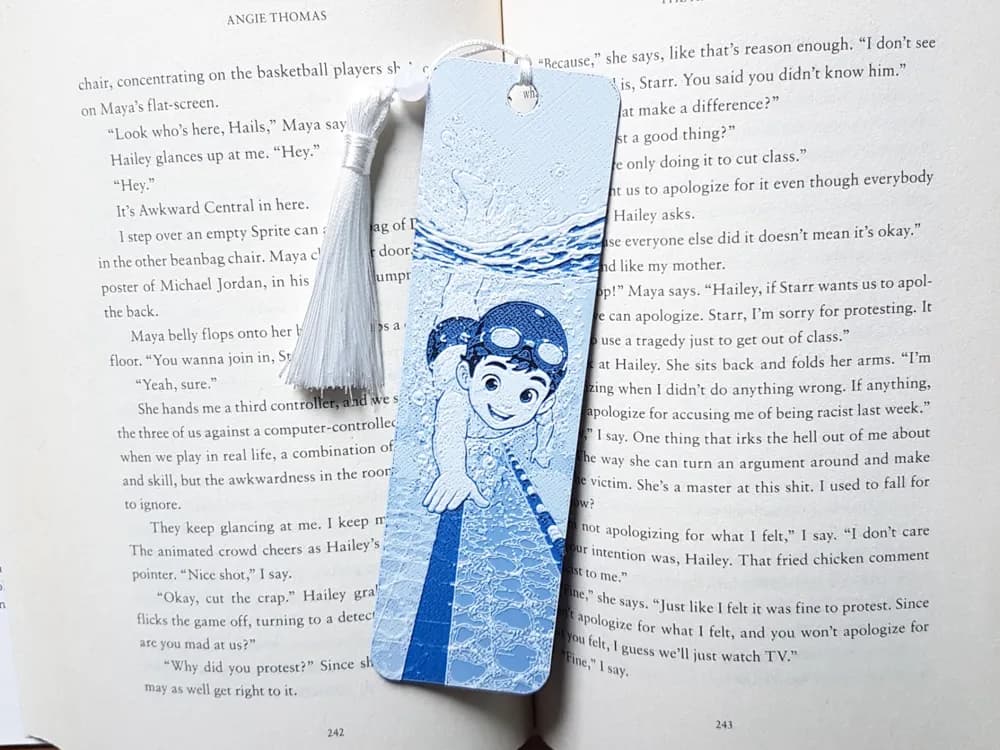 Bookmark, Boy Swimmer Bookmark, Boy Swimmer
