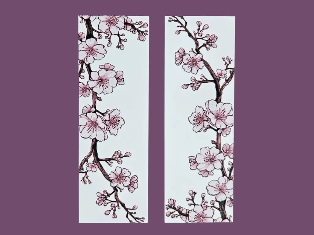 Cherry Blossom Branch Bookmark 1 by BusyKikiBee HueForge model: Cherry Blossom Branch Bookmark 1 by BusyKikiBee