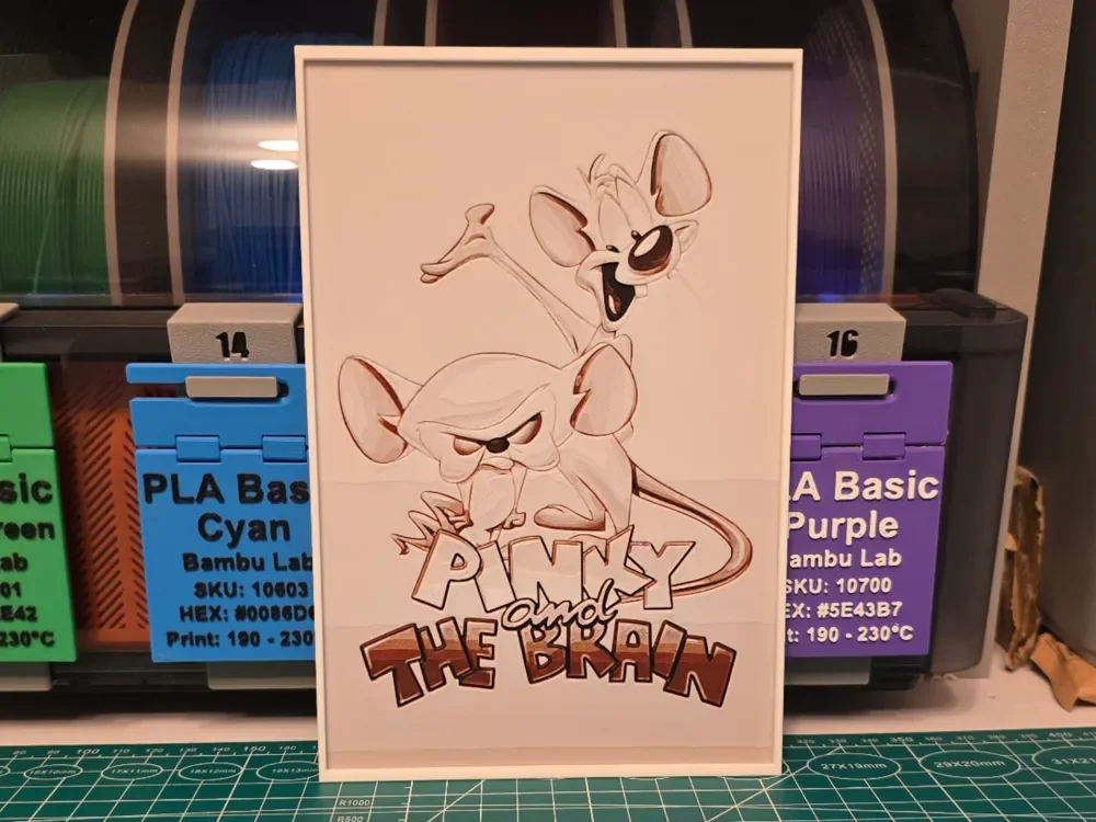 Pinky and the Brain Series Poster - Hueforge Art by Lumpy3D HueForge model: Pinky and the Brain Series Poster - Hueforge Art by Lumpy3D