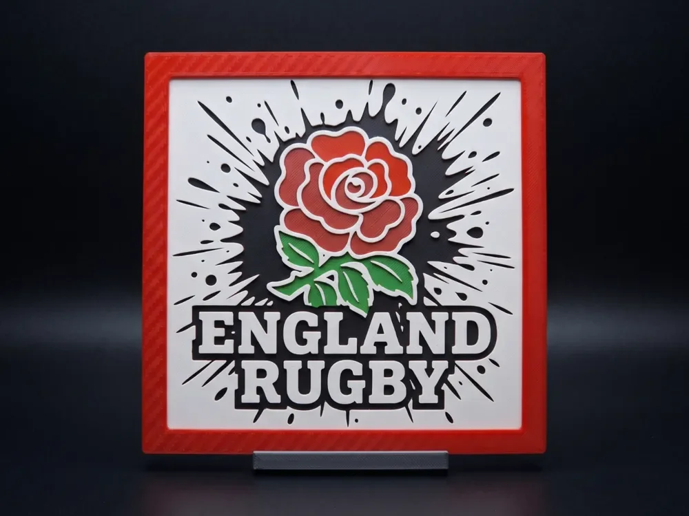 England Rugby - Hueforge Wall Arrt by LED HueForge model: England Rugby - Hueforge Wall Arrt by LED
