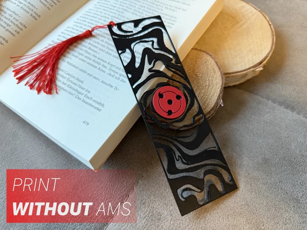 Sharingan Naruto Bookmark by Loupes HueForge model: Sharingan Naruto Bookmark by Loupes