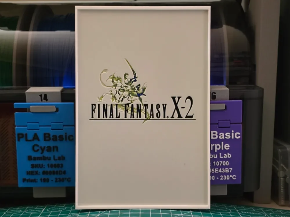 Final Fantasy X-2 Poster - Hueforge Art by Lumpy3D HueForge model: Final Fantasy X-2 Poster - Hueforge Art by Lumpy3D