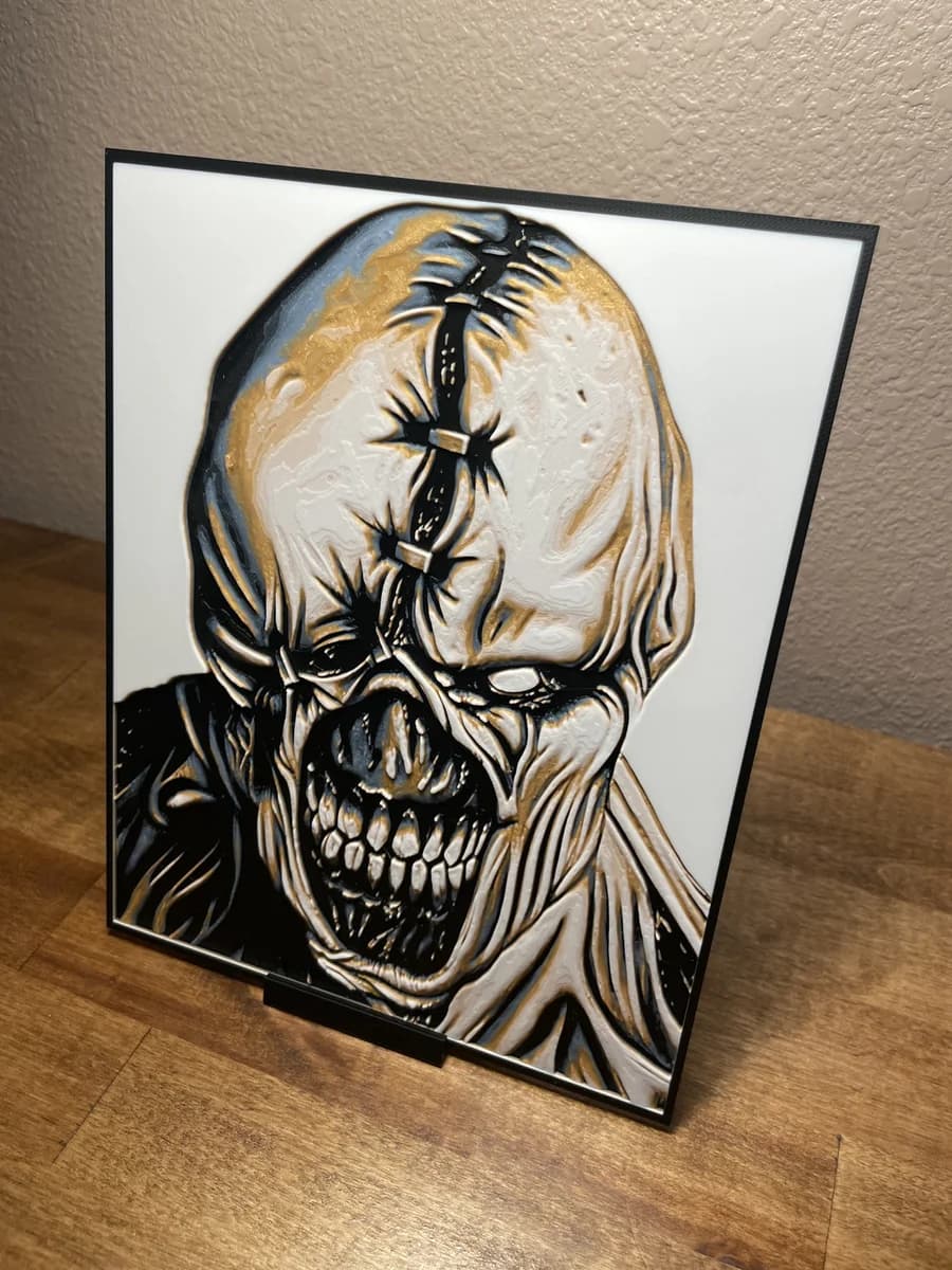 Resident Evil - Nemesis by Cloudy Nostalgia HueForge model: Resident Evil - Nemesis by Cloudy Nostalgia