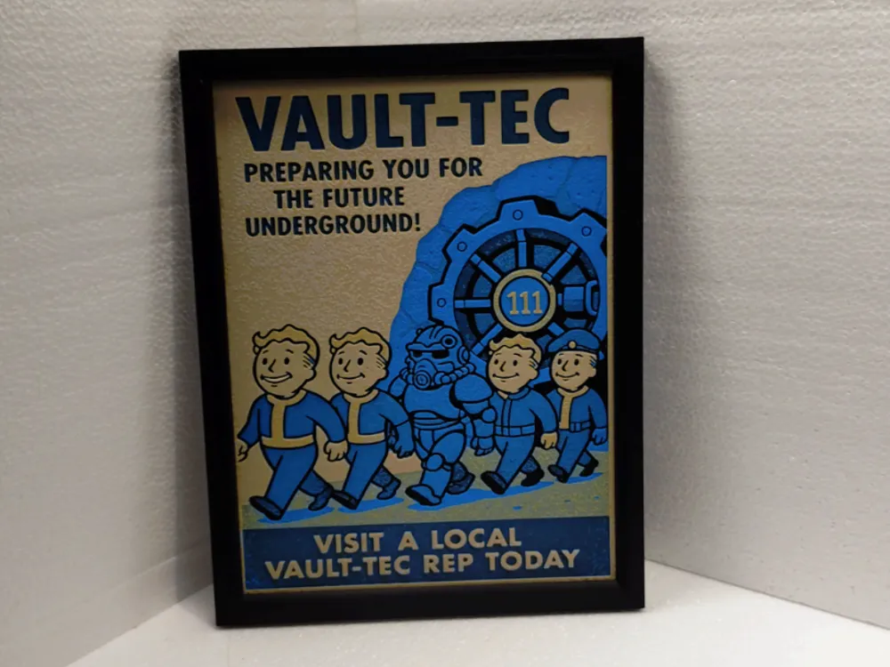 Fallout Vault Tec Underground by Asgar3D HueForge model: Fallout Vault Tec Underground by Asgar3D