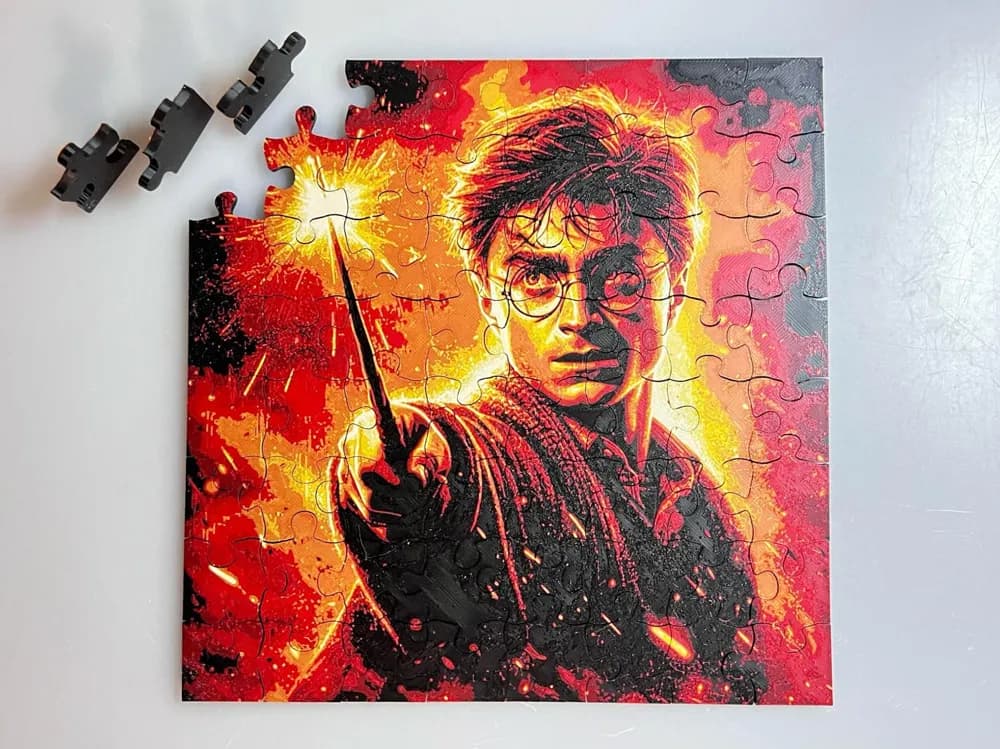 Puzzle - Harry Potter by 3djd HueForge model: Puzzle - Harry Potter by 3djd