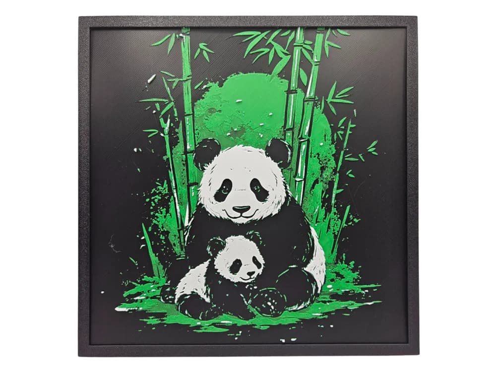 Bamboo Pandas by BusyKikiBee HueForge model: Bamboo Pandas by BusyKikiBee