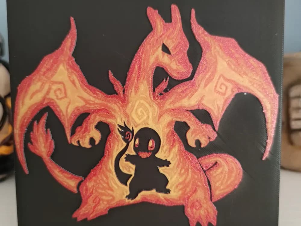 Hueforge Charizard by Litolunar HueForge model: Hueforge Charizard by Litolunar