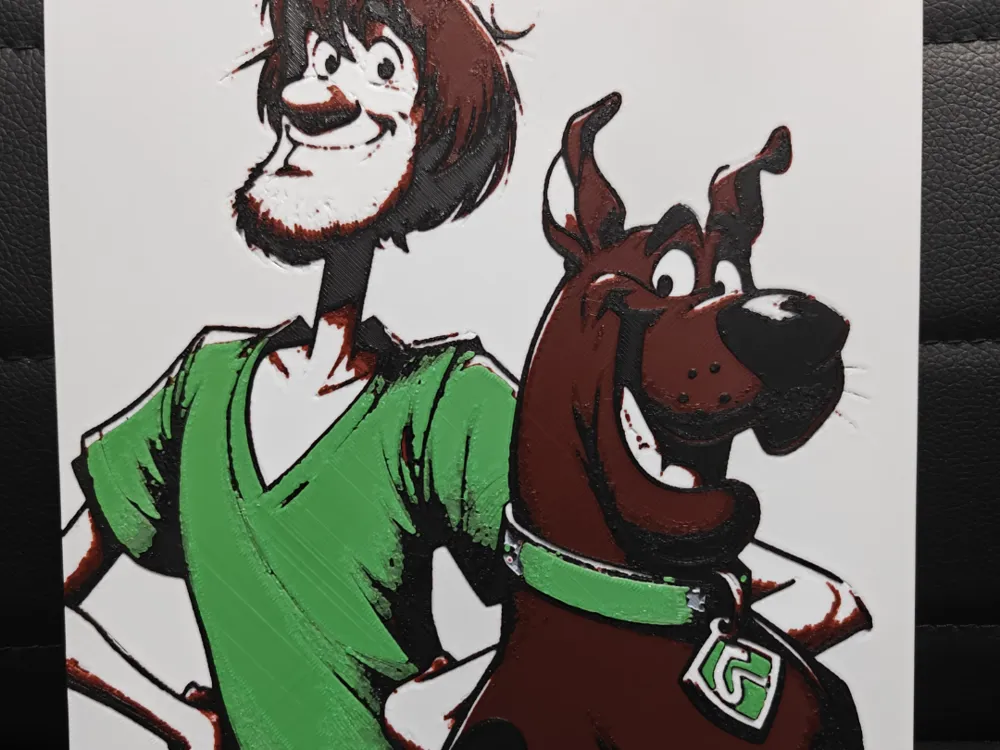 HueForge model: Scooby & Shaggy by TheHueforgeLady