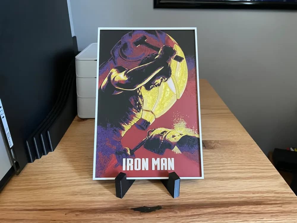 Iron Man (2008) Hueforge Movie Poster by NiiON HueForge model: Iron Man (2008) Hueforge Movie Poster by NiiON