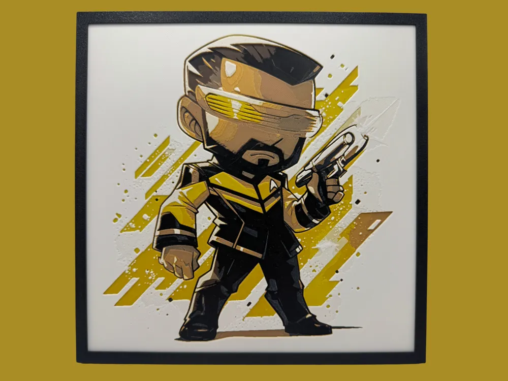 HueForge model: Geordi La Forge - Chibi Edition by Canadian Gamer